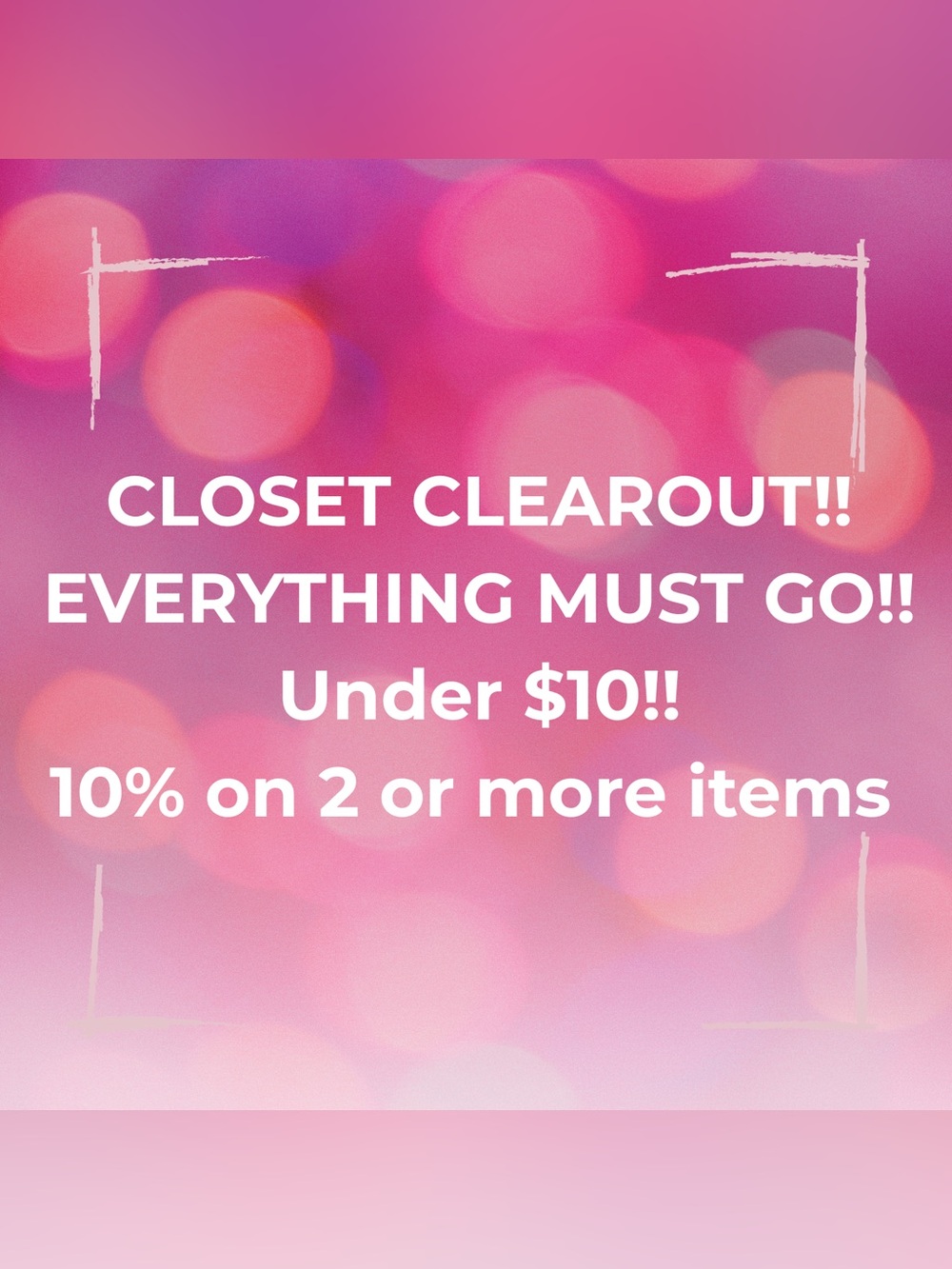 Closet Clearout Sale Graphic - Pink Promotional Image